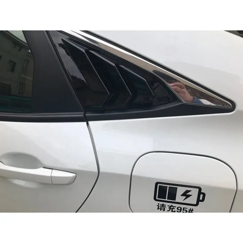 Sleek Rear Side Window Louvers with Carbon Finish