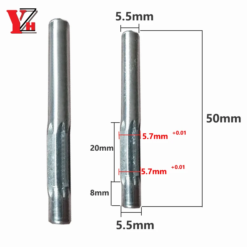 Guided reamer used for drilling holes HRC55
