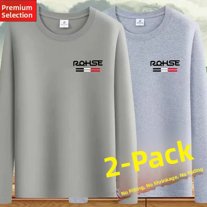 2 pieces [long-sleeved small rq] khaki + light gray