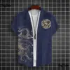 Men's Shirt Year Of The Dragon Totem 3D Printed Short Sleeve Large Size Loose Top 2024 Happy New Summer Sty 5