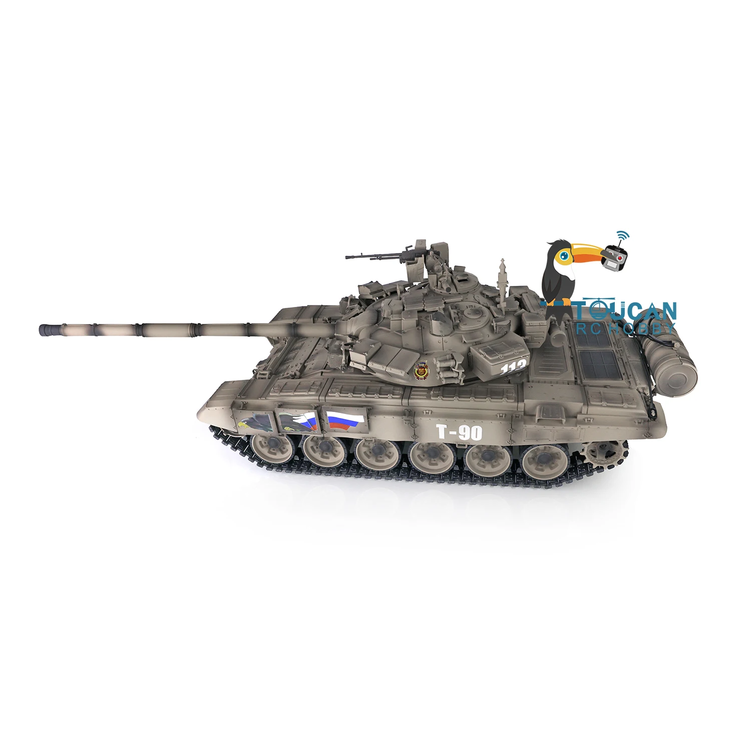 2.4Ghz HENG LONG 1/16 RC Tank 7.0 Plastic Version Russia T90 3938 RTR Model Infrared Speaker BB Unit Smoking Toy TH17858 3