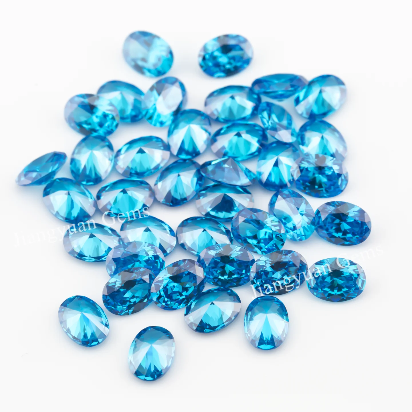 3x5~10x12mm ovale Form Zirkonia synthetische Edelsteine 5A lose CZ Steine grün meer blau Kaffee Rhodolith Tansanit Farbe – Detail 10