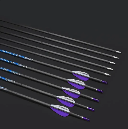  6-18pc ID4.2mm Pure Carbon Arrow 32inch Sp 300 400 500 600 700 800 900 1000 1.75inch Vane For recurve compound bow Archery  ﻿