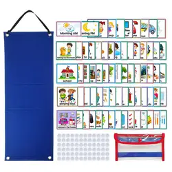 Visual Schedule For Kids Waterproof Preschool Calendar For Classroom Children Behavior Sticker Chart For Self Discipline