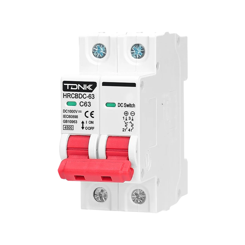 DC 1000V Solar Mini Circuit Breaker 2P 6A-125A For PV System