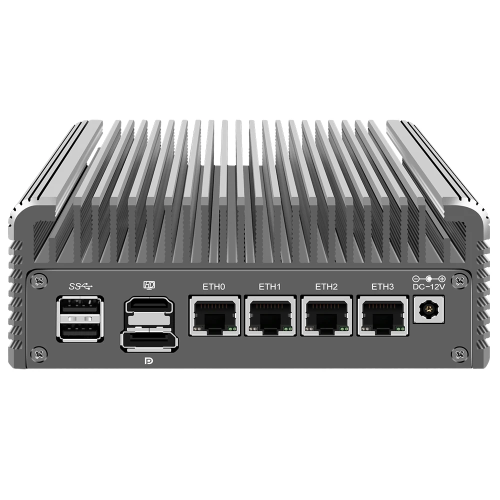 Intel Mini PC i3 N305 N355 N150 N100 Soft Router DDR5 4xi226-V 2.5G LAN Fanless Solid Firewall Computer Proxmox ESXi Host Server 6