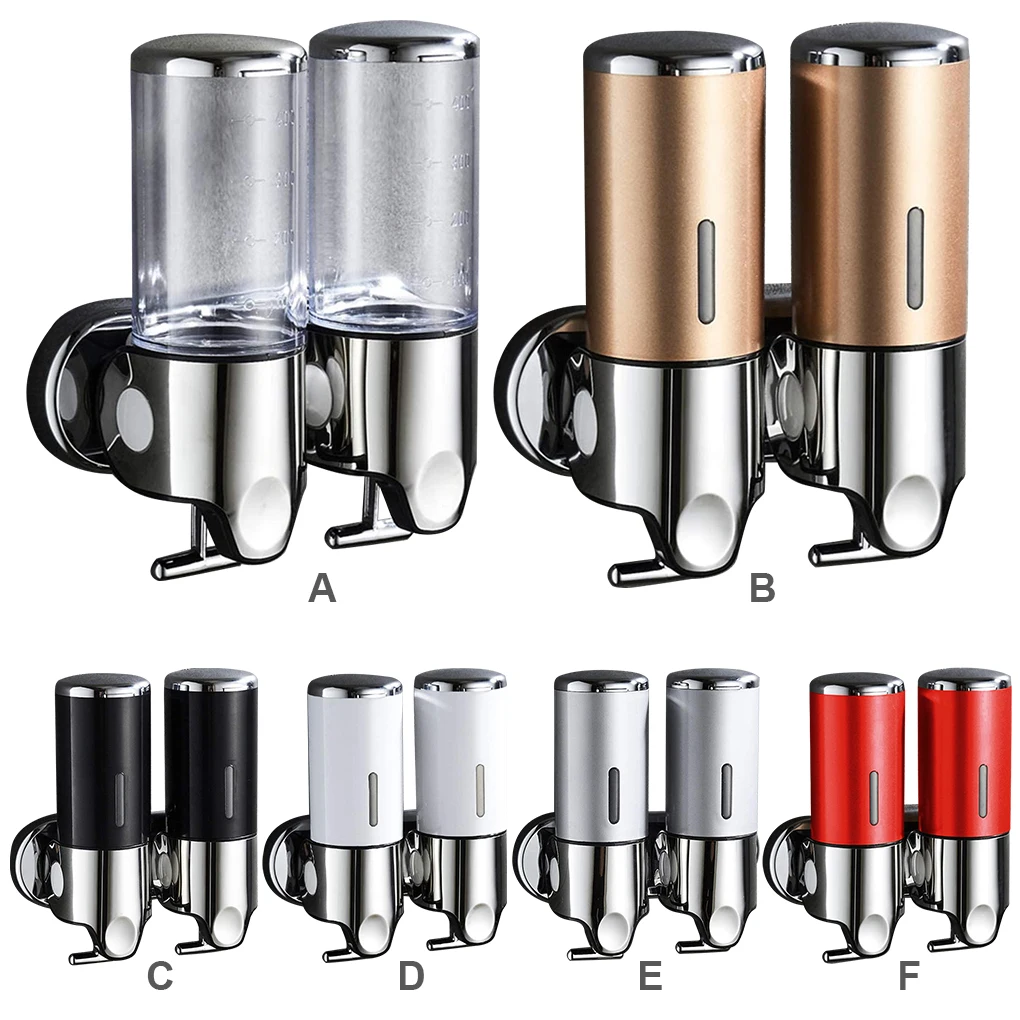 

Double Soap Dispenser Wall Mount Bar Soap Holder Soap Storage Box Bathroom Accessories Household Supplies for Hotel Gold
