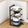 Pot and Pan Organizer Heavy Duty Kitchen Organizer Pot Organizer for Home Kitchen Organizer Cookware Stand under Cabinet 5
