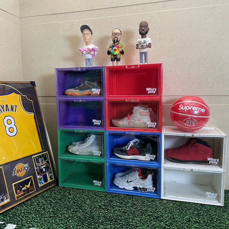 

Seeking trendy products, transparent shoe boxes, ball shoe storage boxes, side opening magnetic absorption, anti oxidation mesh,