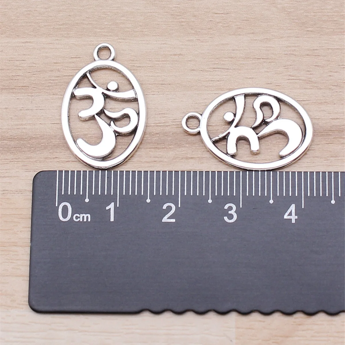 IFOCUS 아연 합금 DIY 주얼리 제작용 옴 참, 22x4mm, 0.87x0.55inch, 로트당 20 개