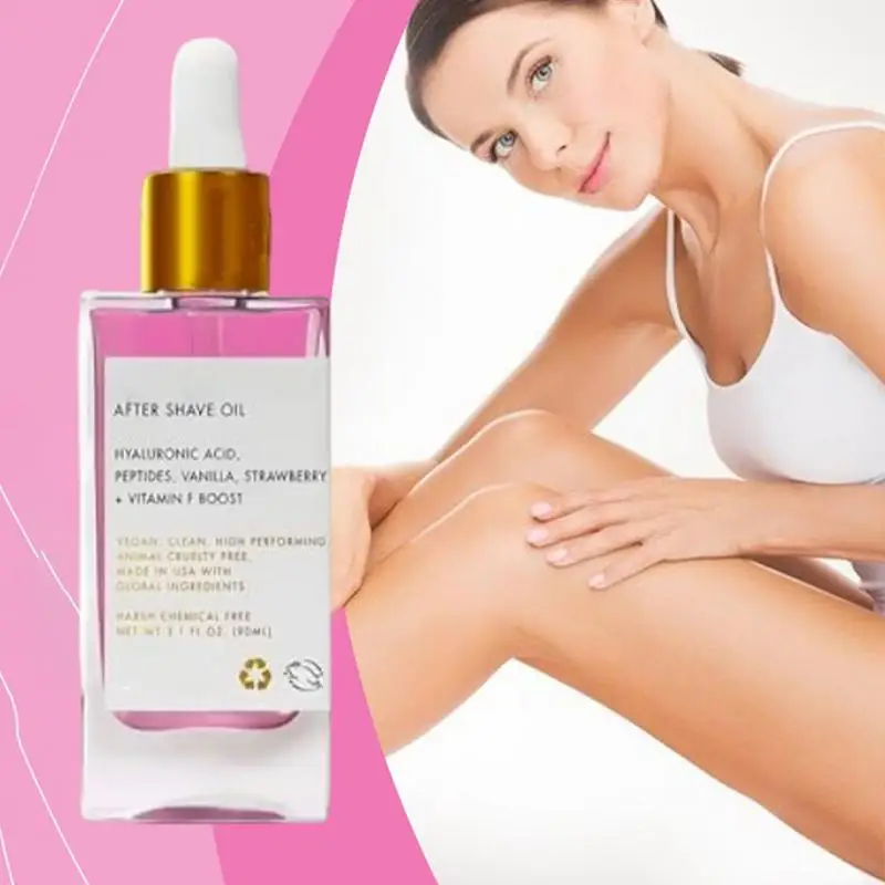 90ML Strawberry Vanilla After Shave Oil women For Smooth Skin Moisturizes Soft Serve Shave Oil Hair Removal Care Product