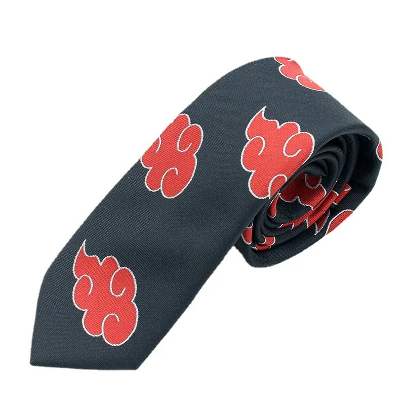 Naruto Akatsuki Anime Cosplay Laço, Nuvem Vermelha Necktie Prop