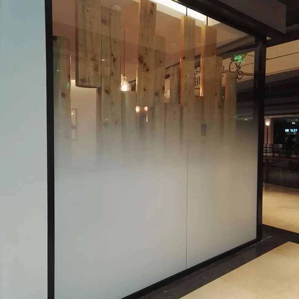 Gradient Solid Color Decorative Semi-Privacy Window Film Glass Sticker Home Office Meeting Room, Static Cling UV Heat Blocking