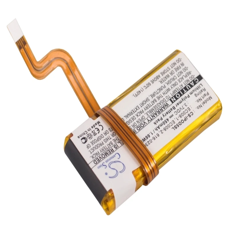 Batteria Ai Polimeri Di Litio Per Lettore Multimediale Apple, 3.7V,450Mah,Ipod Video 30Gb Ipod G5 30Gb Ma002B/A Ipod Classic 6Th Gen Mb147Ta/A 80Gb