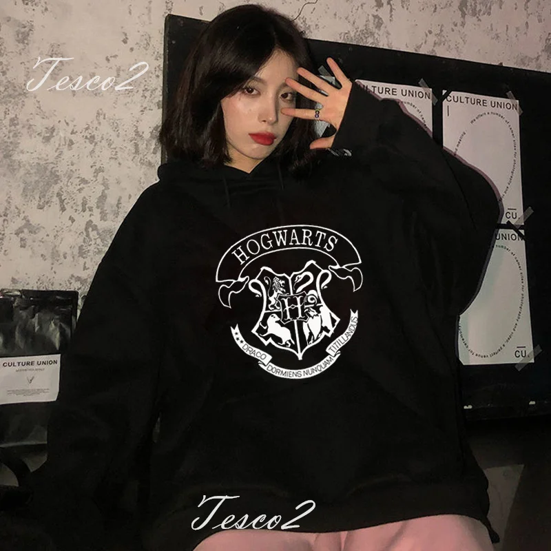 Tesco New Style Plush And Thickened Hoodie For Women Autumn Winter Wear Casual Soft Hoodies Oversize Loose Fleece Sweatshirts