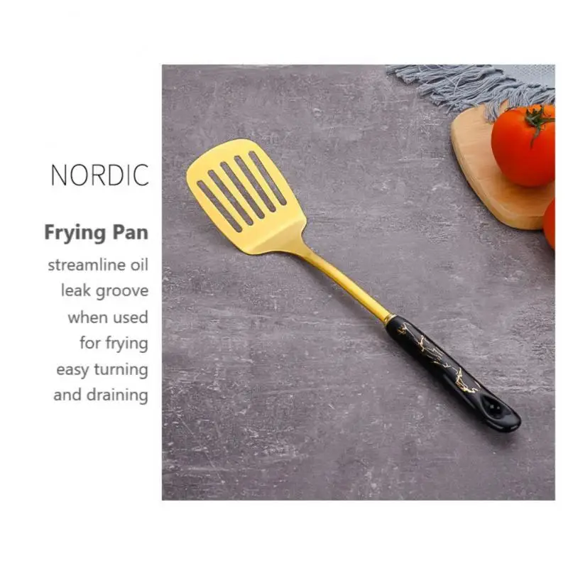 Nordic Design Golden Base Cooking Utensils Set With Golden Stylish Stand 12 Nordic Design Golden Base Cooking Utensils Set With Golden Stylish Stand
