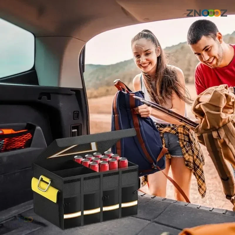 

Large Capacity Auto Multiuse Tools Storage Bag For Vehicles Car Trunk Organizer Box With Lid Anti Slip For Pickups Trucks Cars