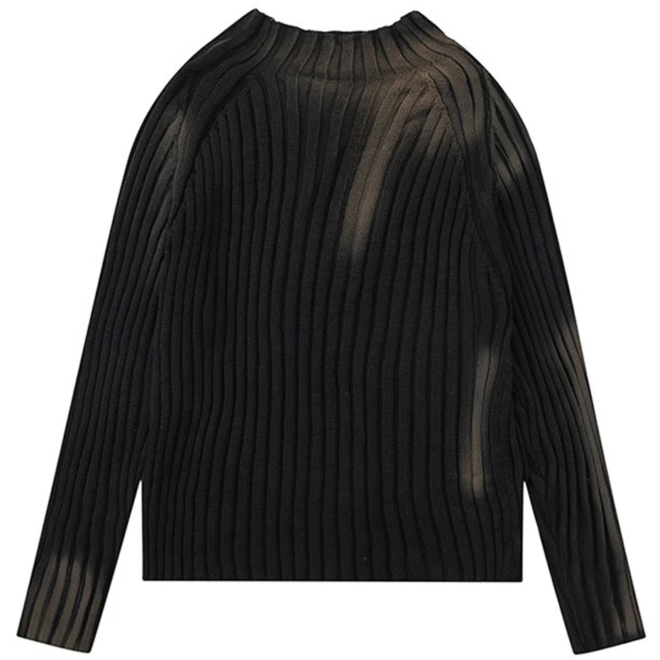 Tie Dye Y2K Sweaters Harajuku Hip Hop Streetwear Knitted Pullover Sweater 2024 Unisex New Casual Slim Sweater Jumper Knitwear 3