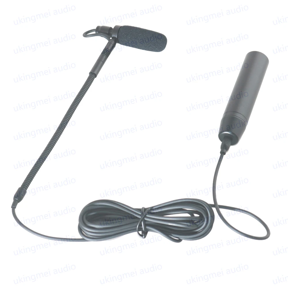 Supercardioid Musical Instrument Microphone with Clips for Cello Violin Guitar Flute Piano Saxophone Suitable Wireless Transmitt