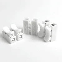100pcs 2/3 Pin Push-in Spring Loaded Connector, CH2 CH3 5A 250V Wire Cable Connector for Electrical Lighting 6