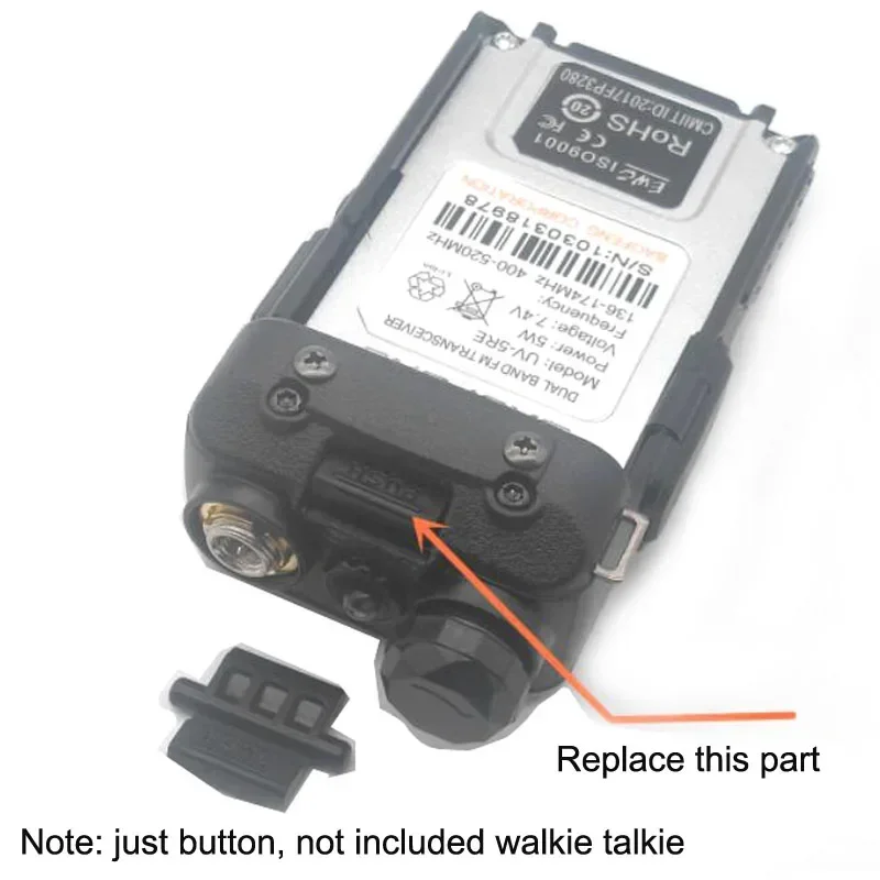 Bouton Poussoir Verrouillage Batterie Pour Baofeng UV-5R - Remplacement Facile, Compatible UV-5RA, BF-F8HP, Etc.