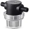 Water Pump Strainer 3/8 Inch Hose Barb In-Line Strainer Twist-on Pipe Sprayer Filter for Water Pump 12V DC 80PSI Camper 1