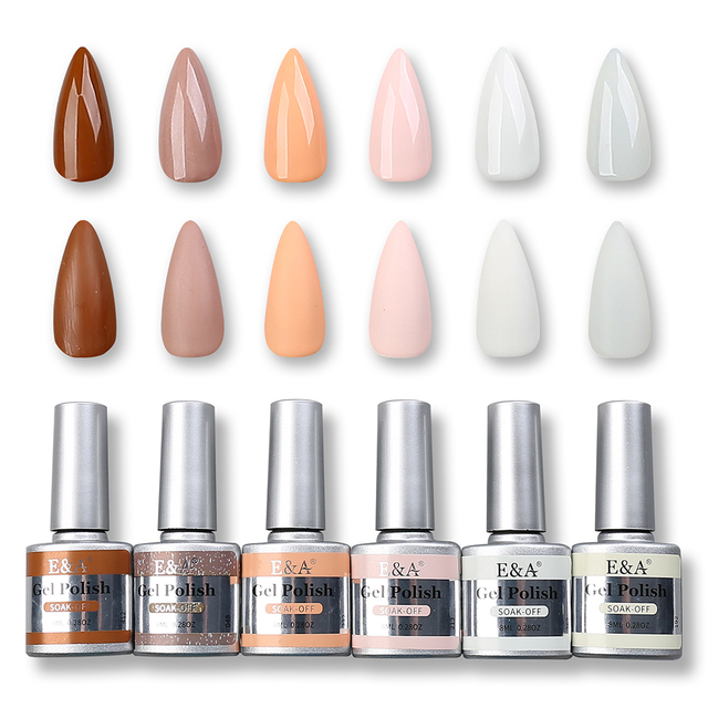 Hybrid Nail Gel Polish Soak Off UV LED Pastel Semi Permanent Nails Gels Kit Lacquer Art Design Varnish Set