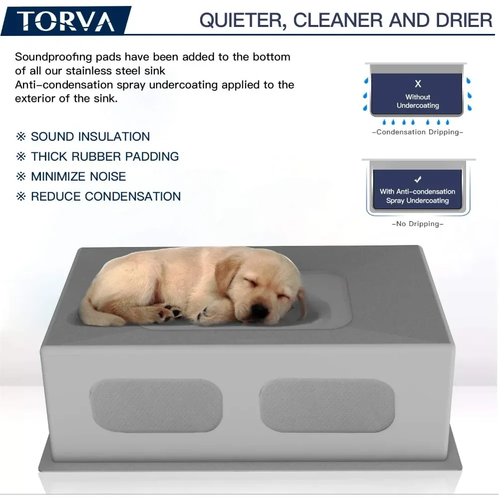 NEW-28-Inch Undermount Kitchen Sink, Premium 304 Stainless Steel Bar Sink - 10 Inches Deep Basin Single Bowl Sink