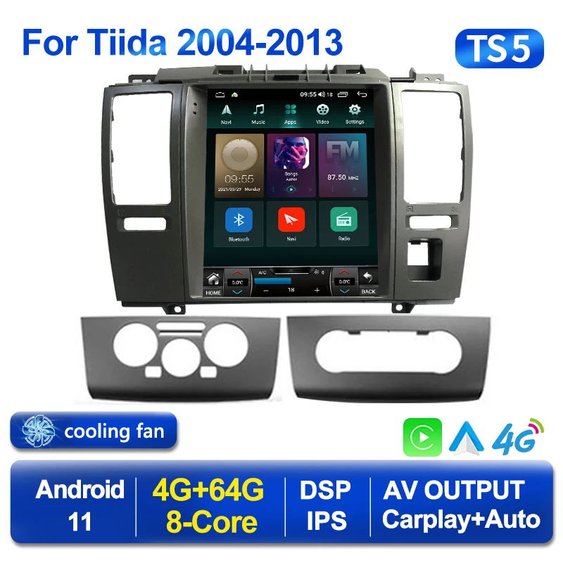 best buy car stereo Tesla Style Screen For Nissan Tiida C11 2004 - 2013 Car Radio Multimedia Video Player Navigation GPS 4G Lte  Android  11 8+128G car radio Car Multimedia Players