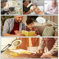 72LED 8X/10X NEW Illuminated Magnifier USB 3 Colors LED Magnifying Glass for Soldering Iron Repair/Table Lamp/Skincare Beauty 4