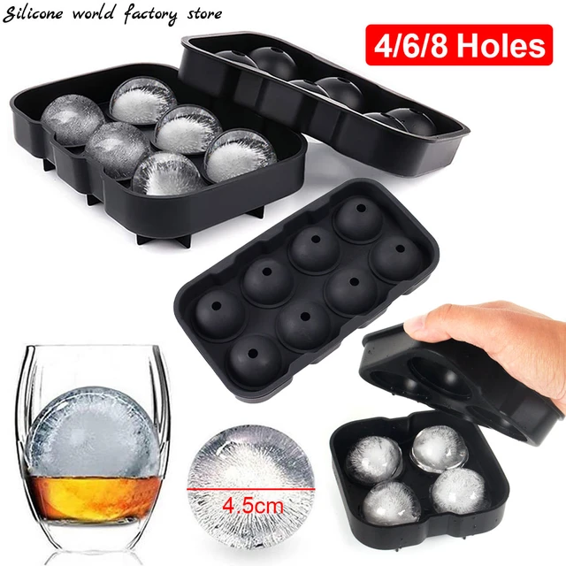 Moule de Cube de glace en Silicone, sphère, boule de glace ronde, à faire  soi-même, pour Cocktail, whisky, boisson - AliExpress