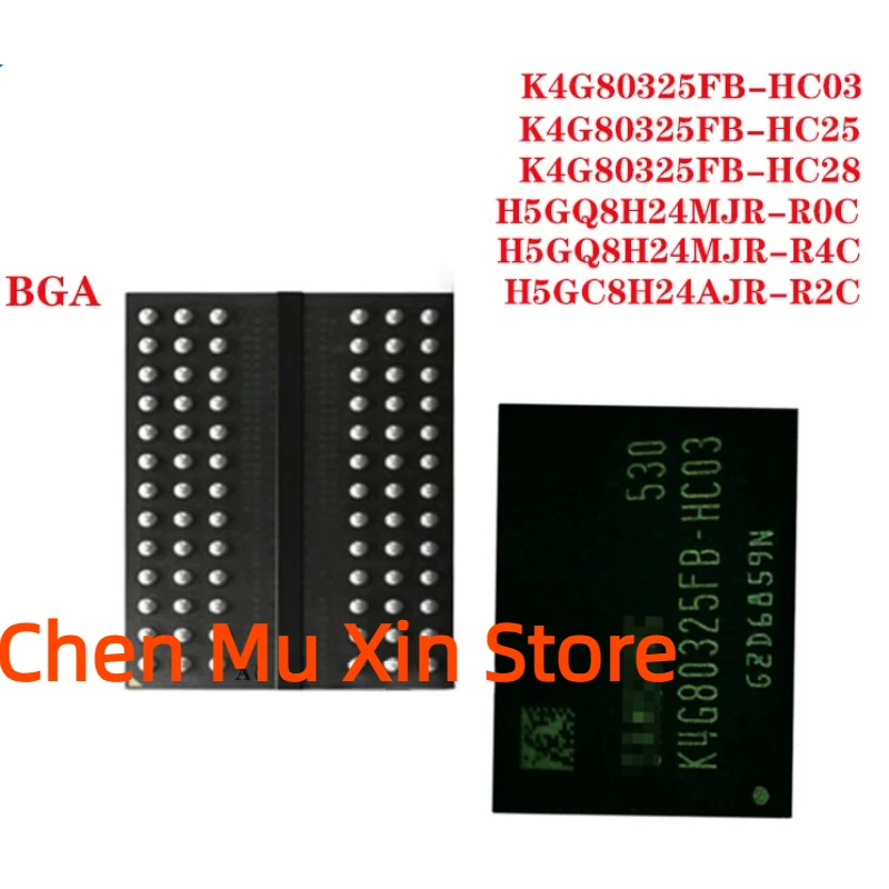

10piece)100% test K4G80325FB-HC03 K4G80325FB-HC25 K4G80325FB-HC28 H5GQ8H24MJR-R0C H5GQ8H24MJR-R4C H5GC8H24AJR-R2C BGA Chipset