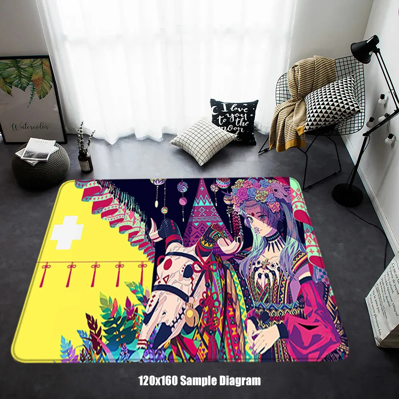 Masks Akiakane Art Prayer Carpet Living Room Rugs Foot Carpets  