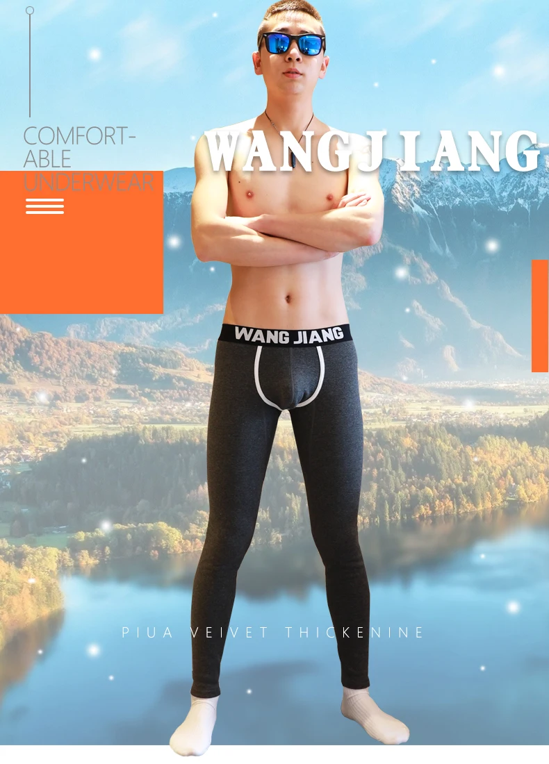 Description Picture 2 of itemMen Long Johns Thermal Underwear Winter Warm Long Pants Male Soft Elastic Large Size Leggings Comfortable Tights