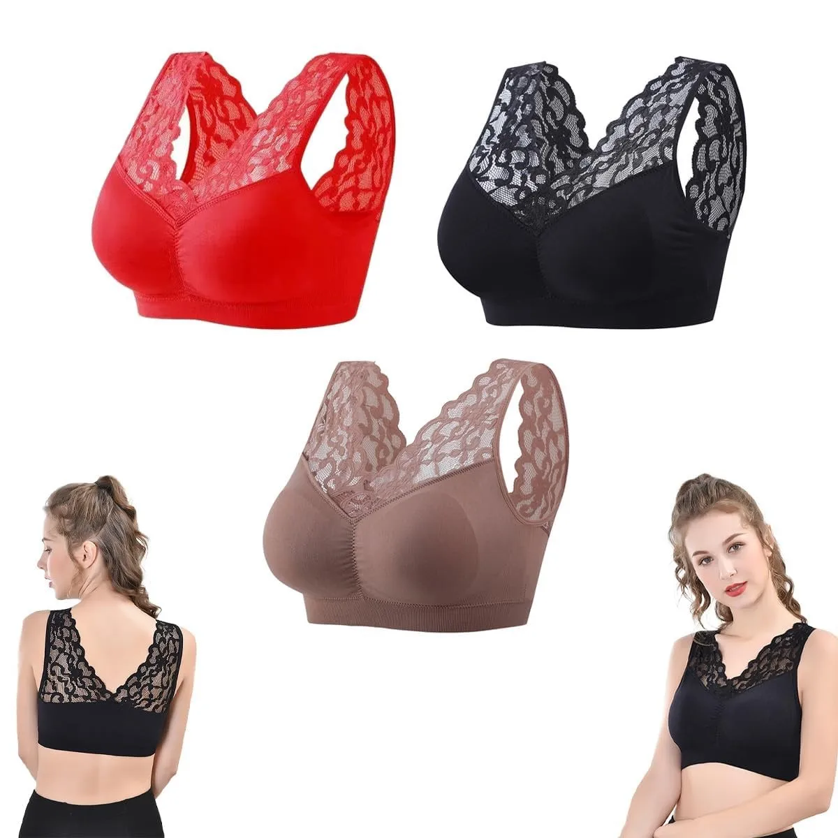 

3 шт., женское нижнее белье без стальных колец