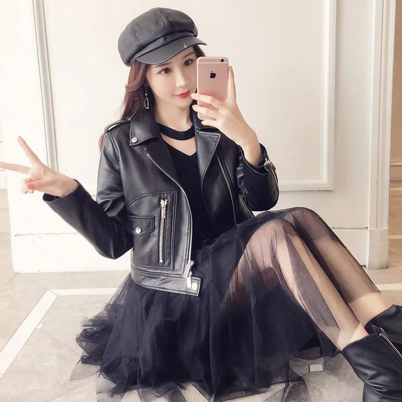

Spring New Genuine Leather Coat Women's Short Motorcycle Sheepskin Korean Version Slim Fit And Slimming Coat Jacket Trendy