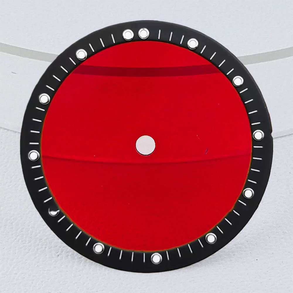 28.5mm Green Luminous Dial with Transparent Surface - Hollow Design