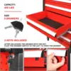30.5" L X 18" W X 38" H 5-Drawer Lockable Slide Tool Chest Rolling Tool Cart Cabinet (TOOLS-00001)with Keys  Red Upgrade Package 5