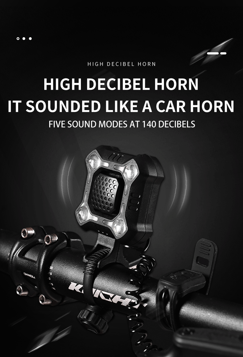 Description Picture 6 of itemBicycle Electronic Bell Bicycle Light Scooter E-bike Trumpet Alarm Bike Bell USB Charge Cycling Warning Alert Safety Riding