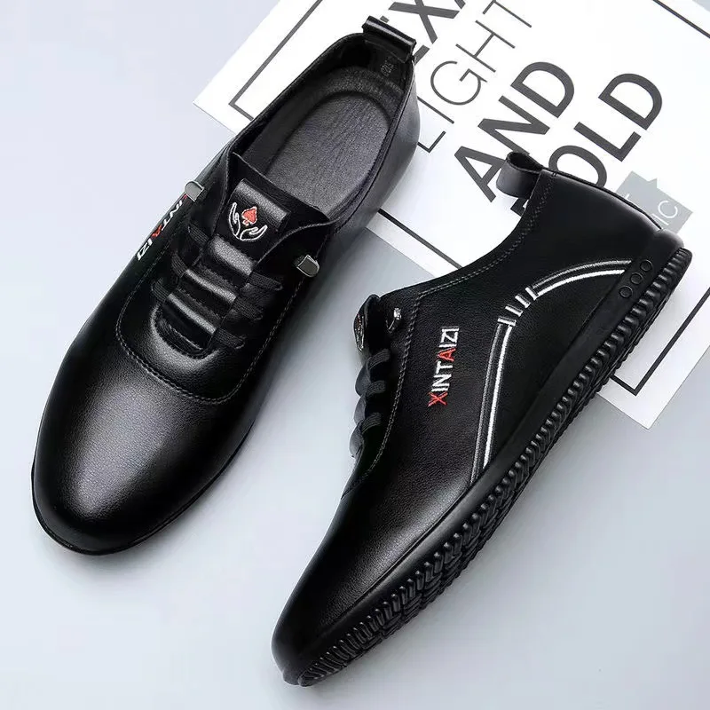 Discount Low Price Shoes Men's Casual Leather Shoes Soft Sole Tenis Masculino Designer Driving Men's