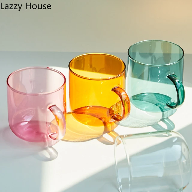 Modern Drinkware, Colorful Glass Cups