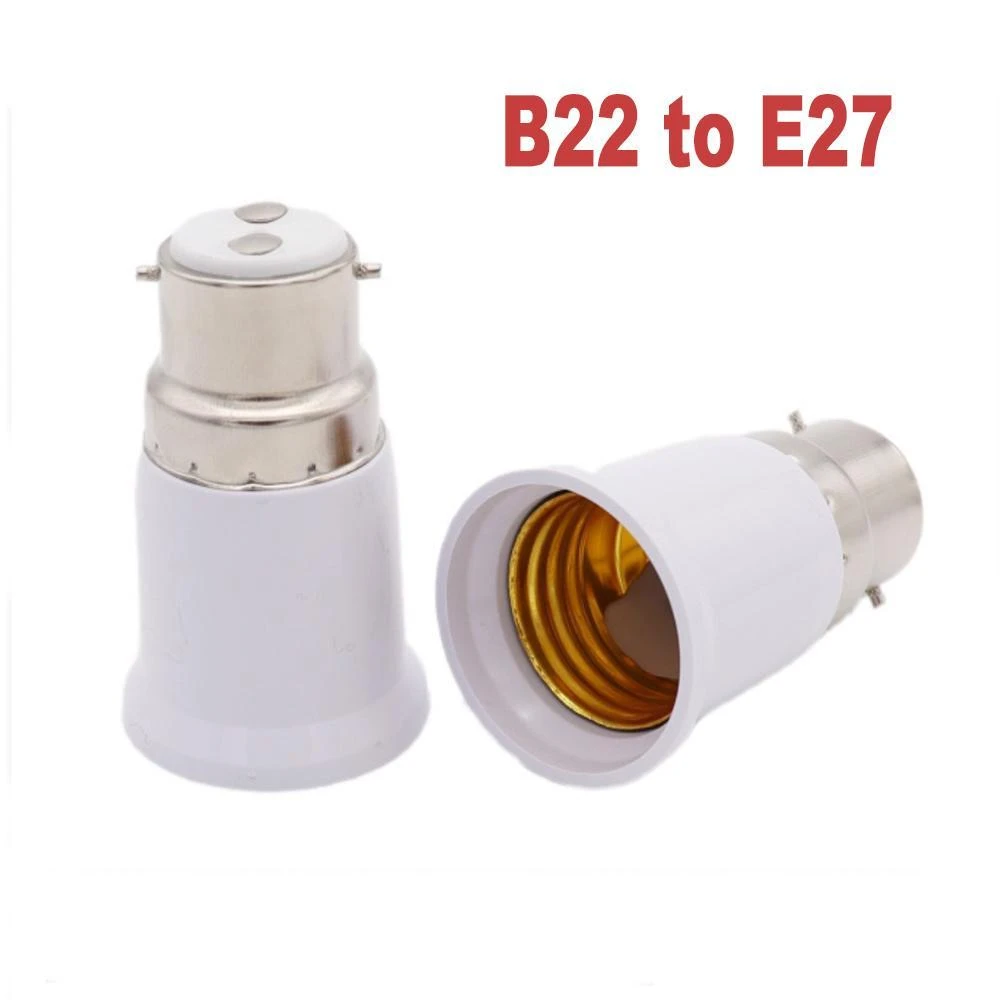 B22 to E27 Adapter Fireproof Material Socket Adapter LED Lamps Holder