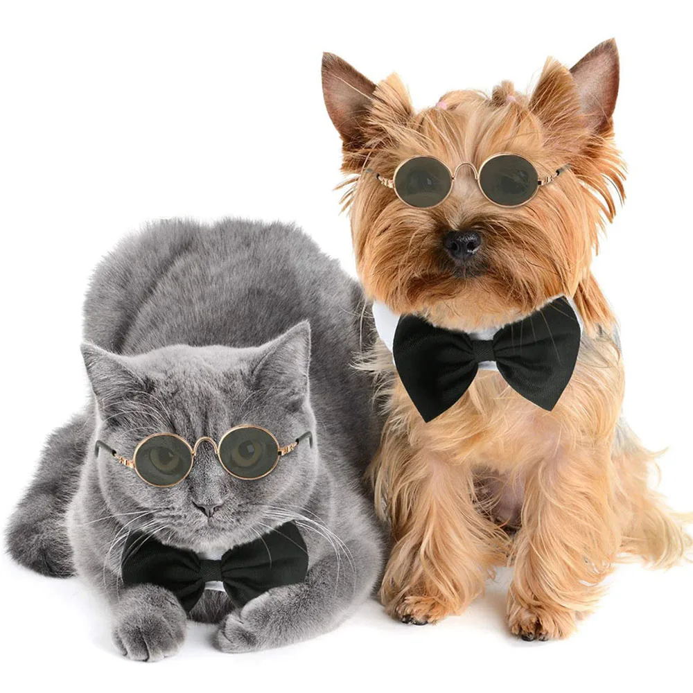 Pet Sunglasses Cat Glasses Non-slip Kitten Glasses Small Dog Puppy Kitty Cat Sunglasses Cosplay Costume Photos Props pet sunglasses