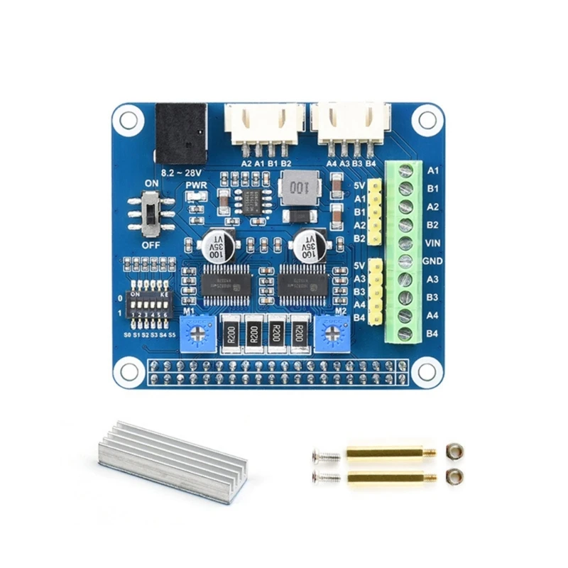 

Плата драйвера сервопривода шагового двигателя HR8825 Модули для RaspberryPi 40Pin GPIO