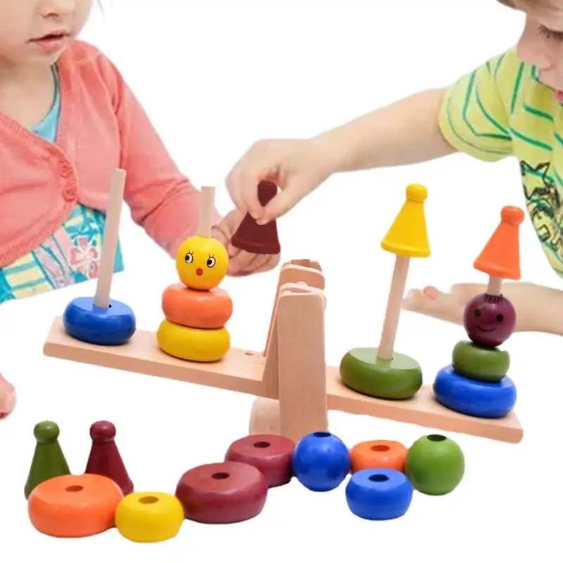 

Baby Wooden Balance Board Stacking Blocks Toys Cognition Development Montessori Educational Baby Toy