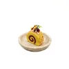 1pcs D12x2.5cm Natural Cave Stone Trinkets Jewelry Plate Marble Tray Aromatherapy Dessert Soap Travertine Vintage 3