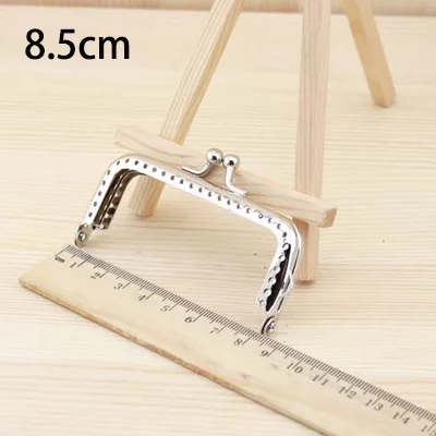 10 Pcs/Lot Square semicircle Glossy Silver Basic Metal Purse Frame Kiss Clasp Lock DIY Bag Accessories 6.5/8.5/10.5/12.5/15/18CM 
