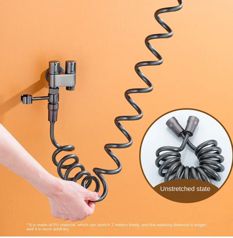 Hygienic Shower for Bathroom Toilet Bidet Shower Head Double Outlet Angle Valve of Bathroom Accessories Bidet Toilet Seat 4
