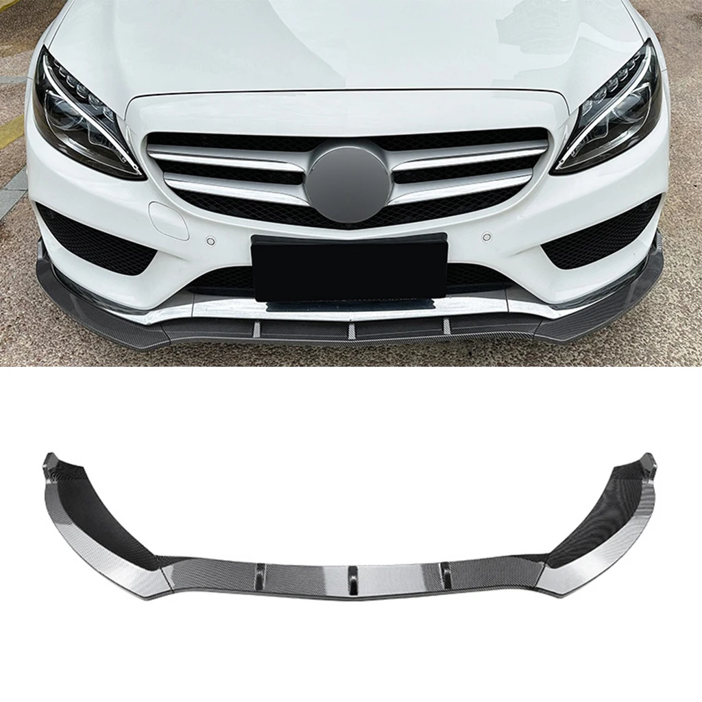 

For Mercedes Benz C Class W205 C180 C200 C260 AMG 2015-2018 Car Front Bumper Lip Diffuser Spoiler Body Kit Splitter Guard