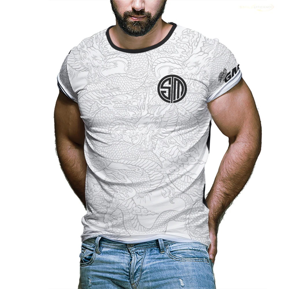 E-sport Gioco Uniforme della squadra Tsm Allenamento da uomo Traspirante ad asciugatura rapida Top sportivi Modello drago Moda T-shirt oversize per bambini - immagine 5